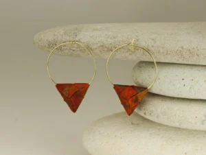 Özel Kağıt Origami Küpe