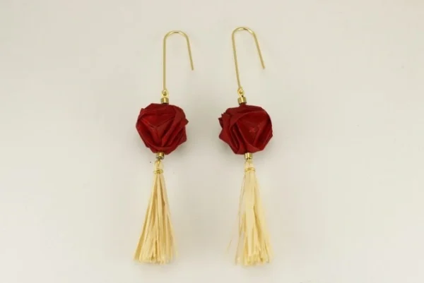 Özel Kağıt Origami Küpe